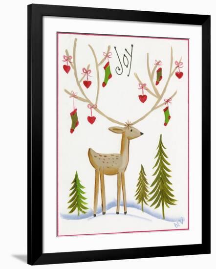 Reindeer Joy-Beverly Johnston-Framed Giclee Print