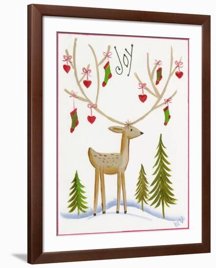 Reindeer Joy-Beverly Johnston-Framed Giclee Print