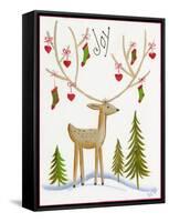 Reindeer Joy-Beverly Johnston-Framed Stretched Canvas