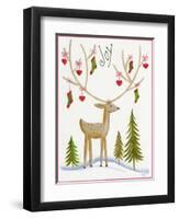 Reindeer Joy-Beverly Johnston-Framed Premium Giclee Print