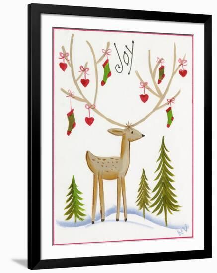 Reindeer Joy-Beverly Johnston-Framed Giclee Print