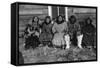 Reindeer Mary and Her Family in Alaska Photograph - Alaska-Lantern Press-Framed Stretched Canvas