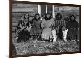 Reindeer Mary and Her Family in Alaska Photograph - Alaska-Lantern Press-Framed Art Print