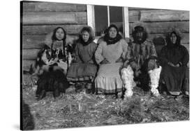 Reindeer Mary and Her Family in Alaska Photograph - Alaska-Lantern Press-Stretched Canvas