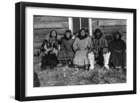 Reindeer Mary and Her Family in Alaska Photograph - Alaska-Lantern Press-Framed Art Print