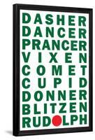 Reindeer Names-null-Framed Poster