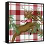 Reindeer Plaid 2-Kim Allen-Framed Stretched Canvas