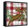 Reindeer Plaid 2-Kim Allen-Framed Stretched Canvas