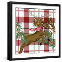 Reindeer Plaid 2-Kim Allen-Framed Art Print