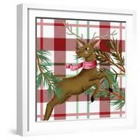 Reindeer Plaid 2-Kim Allen-Framed Art Print