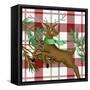 Reindeer Plaid-Kim Allen-Framed Stretched Canvas