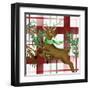 Reindeer Plaid-Kim Allen-Framed Art Print