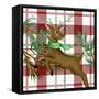Reindeer Plaid-Kim Allen-Framed Stretched Canvas