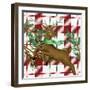 Reindeer Plaid-Kim Allen-Framed Art Print