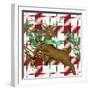 Reindeer Plaid-Kim Allen-Framed Art Print