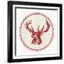 Reindeer Portrait-PI Studio-Framed Art Print