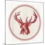 Reindeer Portrait-PI Studio-Mounted Art Print