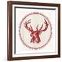 Reindeer Portrait-PI Studio-Framed Art Print