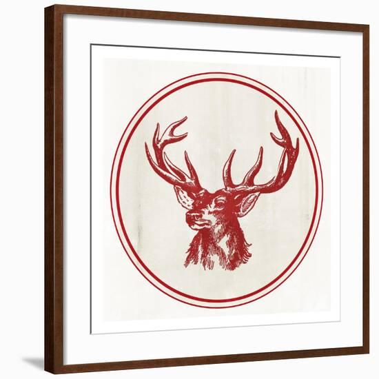 Reindeer Portrait-PI Studio-Framed Art Print