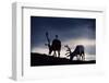 Reindeer reindeer silhouetted against the skyline, Cairngorm National Park, Speyside, Scotland-Laurie Campbell-Framed Photographic Print