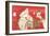 Reindeer, Santa with French Horn-null-Framed Art Print