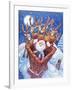 Reindeer Watch Santa Slide Down Chimney-Bill Bell-Framed Giclee Print