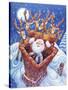 Reindeer Watch Santa Slide Down Chimney-Bill Bell-Stretched Canvas