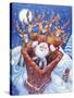 Reindeer Watch Santa Slide Down Chimney-Bill Bell-Stretched Canvas