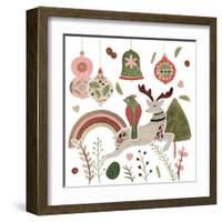 Reindeer Wishes II-Melissa Wang-Framed Art Print