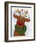 Reindeer with Lights-Beverly Johnston-Framed Giclee Print