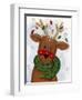 Reindeer with Lights-Beverly Johnston-Framed Giclee Print