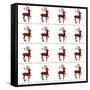 Reindeer Wrap-Erin Clark-Framed Stretched Canvas