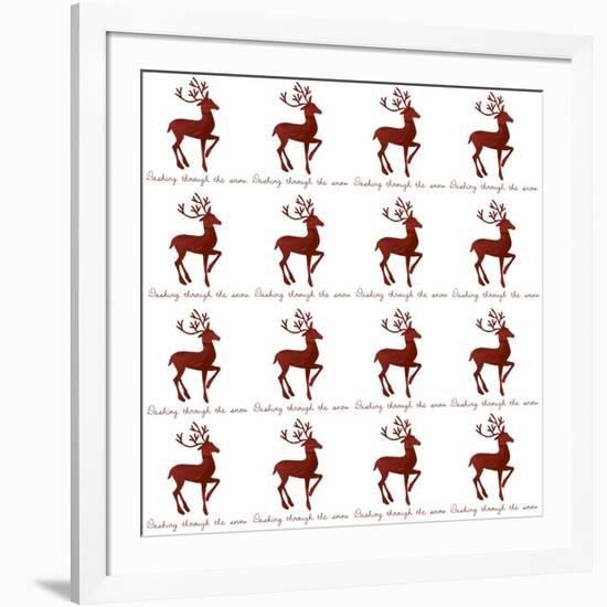 Reindeer Wrap-Erin Clark-Framed Giclee Print