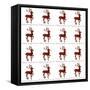 Reindeer Wrap-Erin Clark-Framed Stretched Canvas