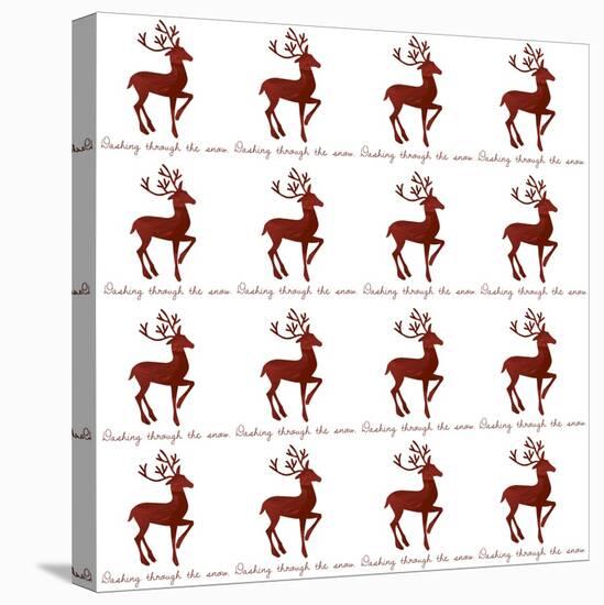 Reindeer Wrap-Erin Clark-Stretched Canvas