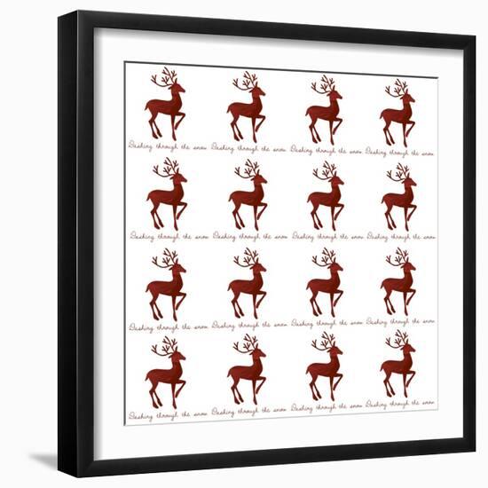 Reindeer Wrap-Erin Clark-Framed Giclee Print