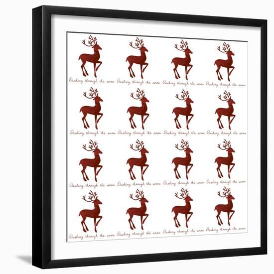 Reindeer Wrap-Erin Clark-Framed Giclee Print