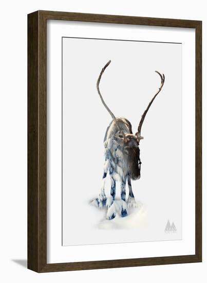 Reindeer-null-Framed Art Print