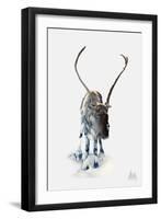 Reindeer-null-Framed Art Print