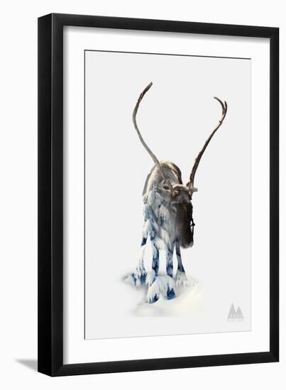 Reindeer-null-Framed Art Print