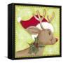 Reindeer-Beverly Johnston-Framed Stretched Canvas