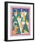 Reindeers around the Christmas Trees-Cathy Baxter-Framed Giclee Print