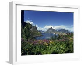 Reine Lofoten in Summer, Nominated Norway's Most Beautiful Village, Lofoten Islands, Norway-Dominic Harcourt-webster-Framed Photographic Print