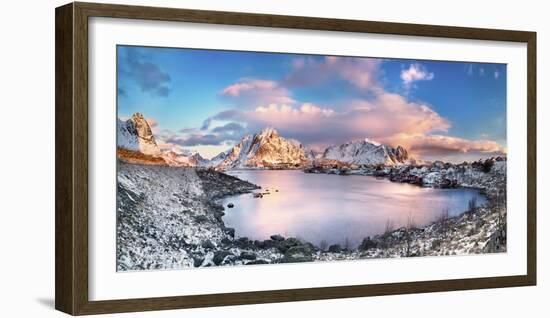 Reine, Lofoten Islands, Norway; Panoramic Photo of Reine-ClickAlps-Framed Photographic Print