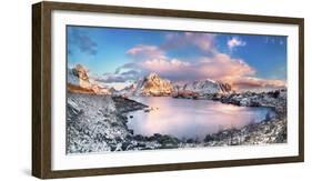 Reine, Lofoten Islands, Norway; Panoramic Photo of Reine-ClickAlps-Framed Photographic Print