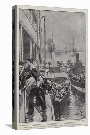 Reinforcements for the Cape Station, Bluejackets Going on Board the Ss Briton at Southampton-Frederic De Haenen-Stretched Canvas