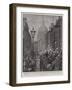 Reinforcements for the Cape, the Ninth Lancers Passing Through the City on their Way to the Docks-Henry Marriott Paget-Framed Giclee Print