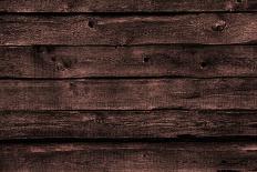 Dark Brown Wood Panels.-Reinhold Leitner-Photographic Print