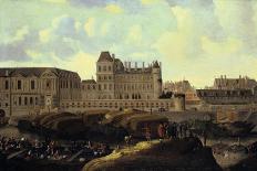 View of the Seine with the South Facade of the Louvre Gallery, Paris, 1660-Reinier Zeeman-Framed Giclee Print