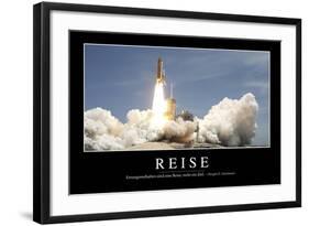 Reise: Motivationsposter Mit Inspirierendem Zitat-null-Framed Photographic Print